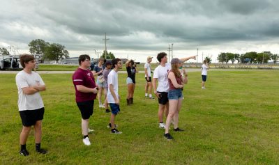 Hokie Storm Chasers found a clear vantage point to watch a severe storm develop in southern Kansas.